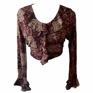 Vintage 90’s/Y2K Faded Glory Ruffle Top